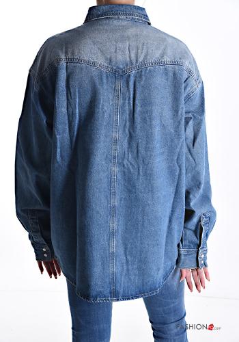 Camicia in Cotone denim con tasche - ph 2