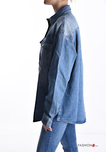 Camicia in Cotone denim con tasche - ph 3