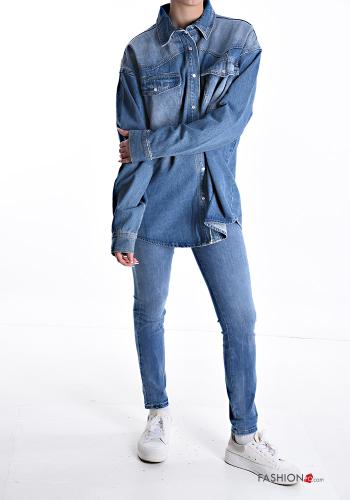 Camicia in Cotone denim con tasche - ph 5