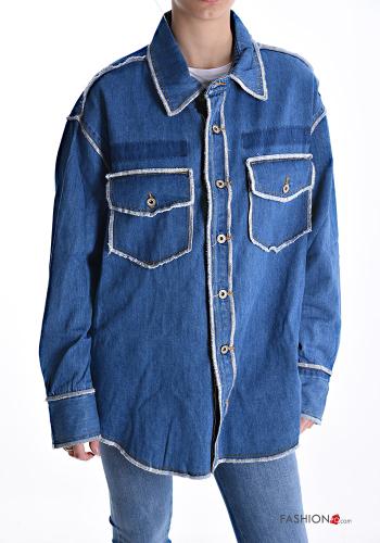 Chemise en Coton en denim avec poches - ph 1
