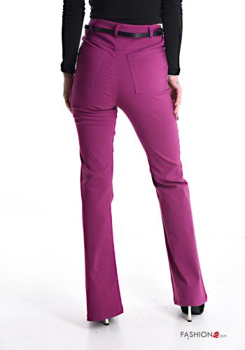 Pantalon évasé avec ceinture avec poches - ph 2