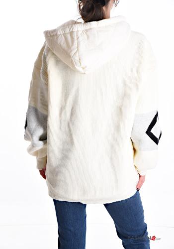 gesteppt Daunenjacke mit Taschen mit Kapuze mit Reißverschluss - ph 2