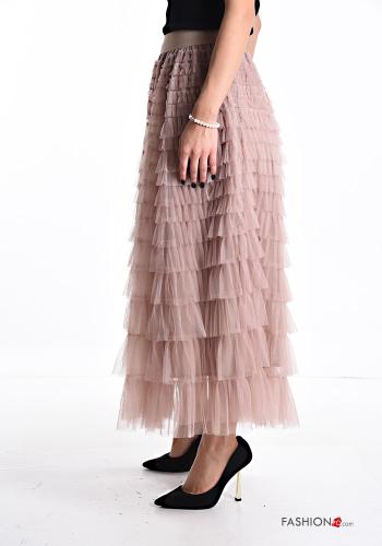 Gonna tulle Longuette con balze con elastico - ph 3