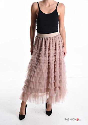 Gonna tulle Longuette con balze con elastico - ph 5