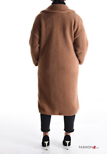 faux fur Coat with buttons with pockets - ph 2