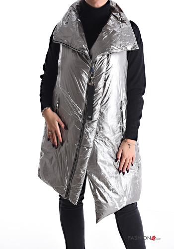 Smanicato trapuntato con tasche con zip