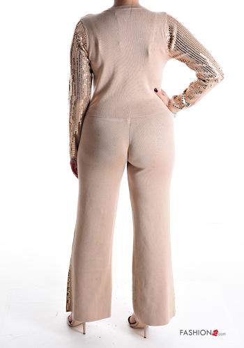 Ensemble coordonné col rond à paillettes avec élastique - ph 2