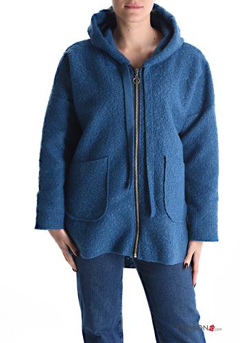 Veste sans doublure à capuche avec fermeture éclair avec poches - ph 1