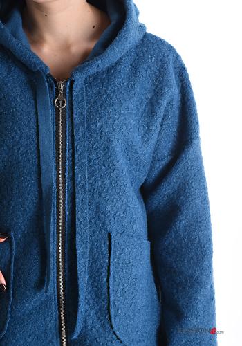 Veste sans doublure à capuche avec fermeture éclair avec poches - ph 4