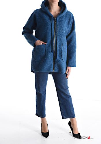 Veste sans doublure à capuche avec fermeture éclair avec poches - ph 5