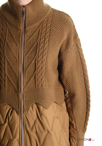 Cappotto trapuntato con tasche a collo alto con zip - ph 4