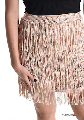 Mini skirt with fringe with elastic - ph 4
