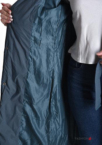Puffer Jacket with belt with buttons with hood with pockets - ph 5