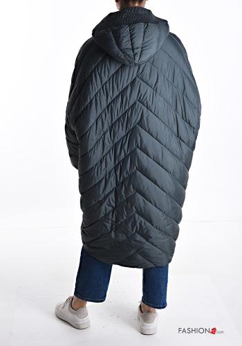 Piumino con zip con tasche con cappuccio - ph 2