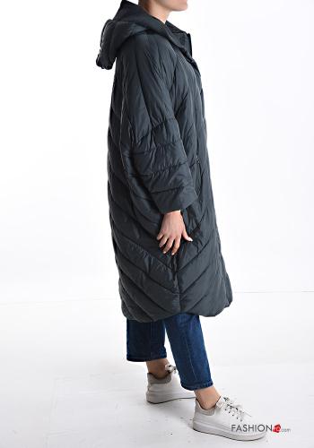 Piumino con zip con tasche con cappuccio - ph 3