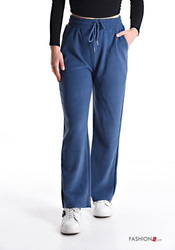 Pantalone sportivo wide leg con elastico con tasche con coulisse - ph 1