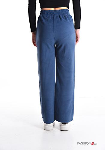 Pantalone sportivo wide leg con elastico con tasche con coulisse - ph 2