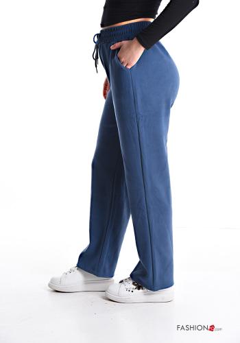 Pantalone sportivo wide leg con elastico con tasche con coulisse - ph 3