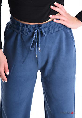 Pantalone sportivo wide leg con elastico con tasche con coulisse - ph 4