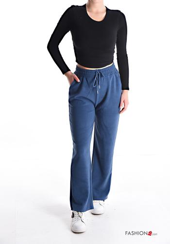 Pantalone sportivo wide leg con elastico con tasche con coulisse - ph 5