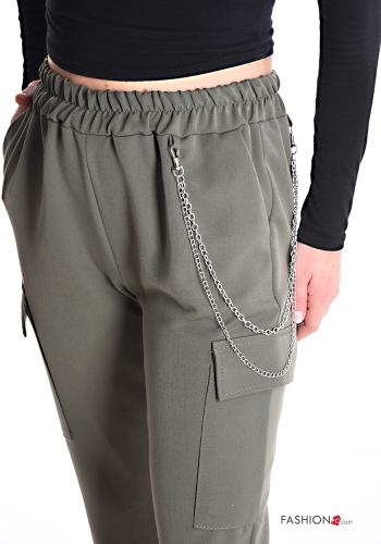Hose mit Taschen mit gummizug mit kette - ph 4