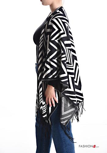 Poncho Imprimé chevron à franges - ph 3
