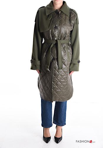 Cappotto trapuntato con cintura con tasche - ph 1