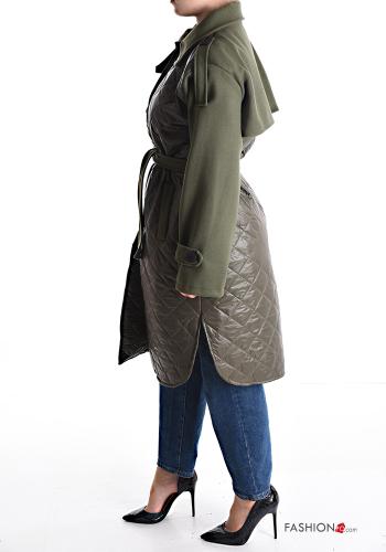 Cappotto trapuntato con cintura con tasche - ph 3