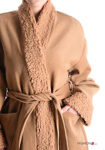 Coat with belt without lining with pockets - ph 4