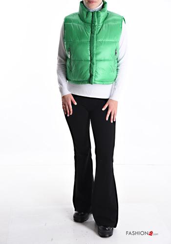 Colete acolchoado com bolsos com gola subida com fecho - ph 5