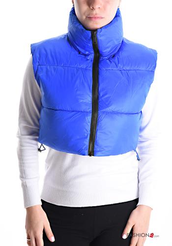 quilted mini Gilet Rollneck with zip - ph 1