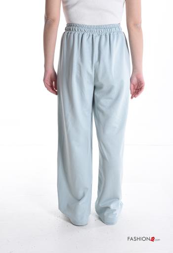 Pantalone sportivo wide leg con tasche con elastico - ph 2