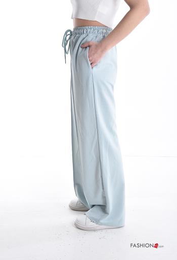 Pantalone sportivo wide leg con tasche con elastico - ph 3