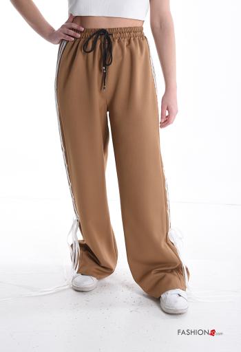 Pantalone sportivo wide leg con fiocco con elastico - ph 1