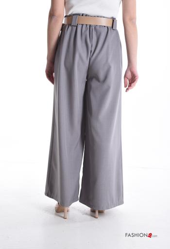 Pantalone wide leg con elastico con cintura con tasche - ph 2