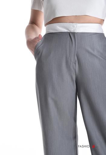 Pantalone vita alta con tasche con bottoni con zip - ph 4