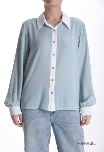 Camicia maniche lunghe con colletto con bottoni