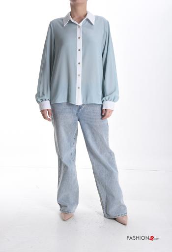Camicia maniche lunghe con colletto con bottoni - ph 5