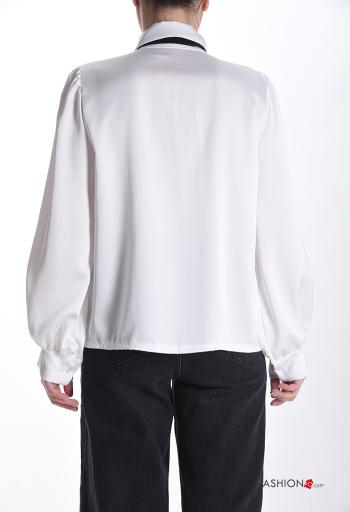 Camicia maniche lunghe con colletto con balze con bottoni - ph 2
