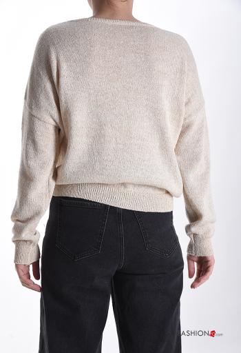 Maglione in Cotone maniche lunghe girocollo - ph 2