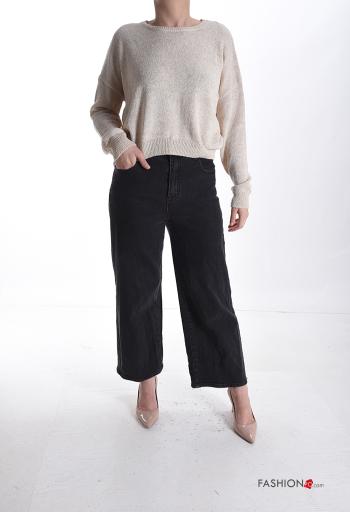 Maglione in Cotone maniche lunghe girocollo - ph 5