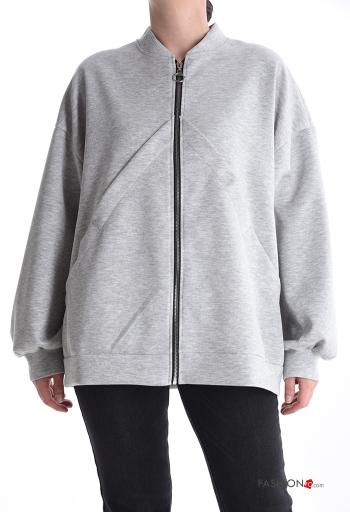 Felpa con tasche con zip