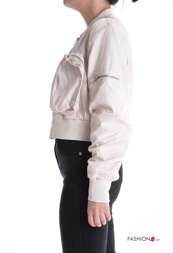 mini Bomber Jacket with zip with elastic with lining with pockets - ph 3