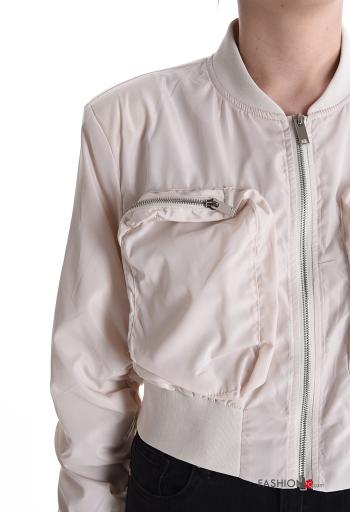 mini Bomber Jacket with zip with elastic with lining with pockets - ph 4