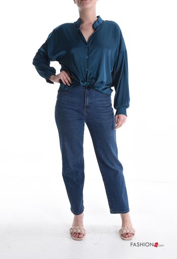satin long sleeve Shirt with buttons - ph 5
