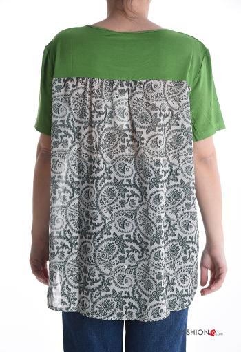 T-shirt in Cotone maniche corte girocollo Fantasia paisley - ph 2