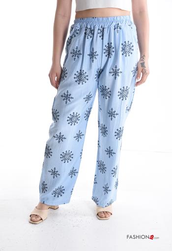 Pantalone Fantasia ricamata con tasche con elastico