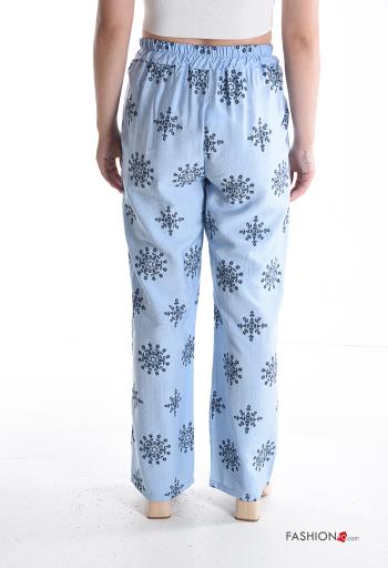 Pantalone Fantasia ricamata con tasche con elastico - ph 2