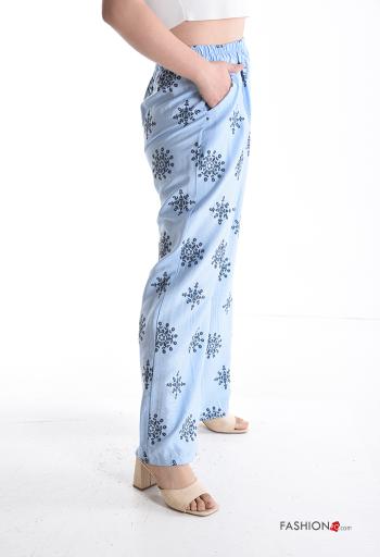 Pantalone Fantasia ricamata con tasche con elastico - ph 3