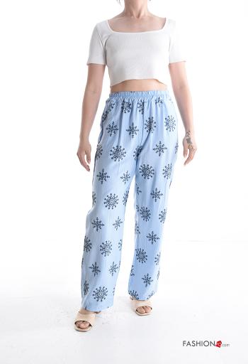 Pantalone Fantasia ricamata con tasche con elastico - ph 5
